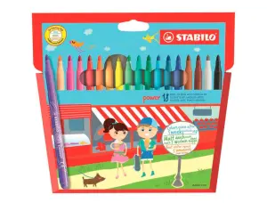 Stabilo Power Pack 18 Rotuladores Colores Punta Media 2mm Tinta Lavable