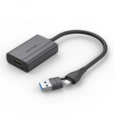 Vention Adaptador USB-C Macho a USB Macho/HDMI Hembra - Gris