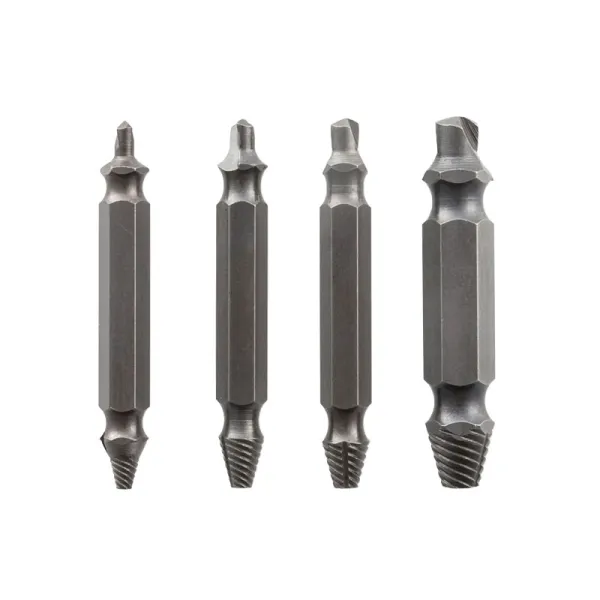 Innovagoods Brocas Para Extraer Tornillos - Acero Templado Endurecido - 4 Piezas - Universal - Color Gris