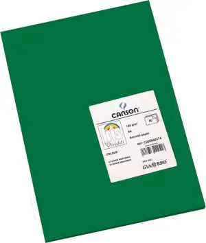 Canson Pack de 50 Cartulinas Iris A4 185g 21x29.7cm Color Verde Amazonas
