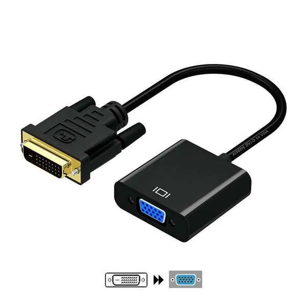 Aisens Conversor Dvi-D A Vga - 24+1/M-Hdb15/H - 10Cm - Color Negro