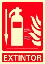 ARCHIVO 2000 SEÑAL "EXTINTOR" 210X300 PVC ROJO