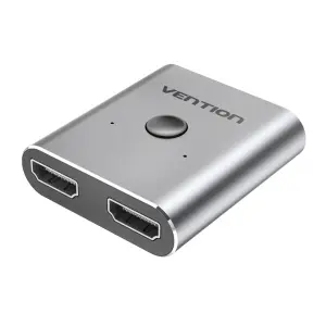 Vention Switch/Splitter HDMI Hembra a 2x HDMI Hembra 4K Bidireccional Aluminio Gris