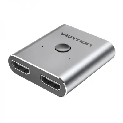 Vention Switch/Splitter HDMI Hembra a 2x HDMI Hembra 4K Bidireccional Aluminio Gris