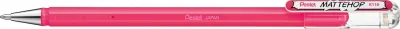 Pentel Mattehop Bolígrafo de Bola 1mm Trazo 0.5mm Tinta Gel Opaca Rosa 55% Reciclado