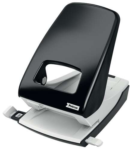 Petrus 95 Taladro Perforador Metalico - Hasta 40 Hojas - Marcas De Formato - Facil Vaciado - Punzones 5.5Mm