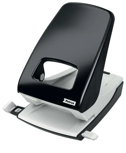 Petrus 95 Taladro Perforador Metalico - Hasta 40 Hojas - Marcas De Formato - Facil Vaciado - Punzones 5.5Mm