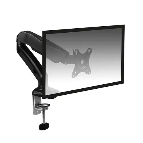 Ewent Soporte de Mesa con Brazo Articulado para Monitor hasta 34" - VESA 100x100 - 9kg - USB-A 3.1 Gen1 - Negro