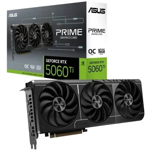 Asus Geforce Prime Rtx 5060 Ti Oc Edition Tarjeta Grafica 16Gb Gddr7 Reflex 2 Rtx Ai Dlss4