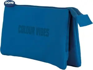 Dohe Portatodo Triple Colour Vibes - Cierre Doble con Cremallera - Azul