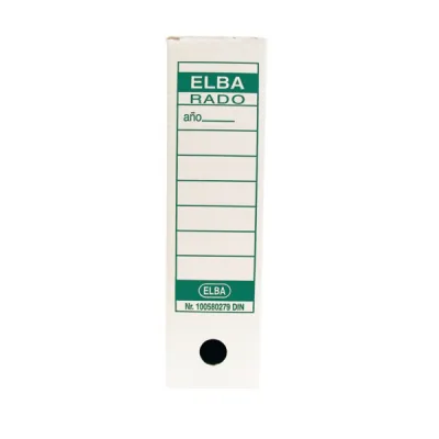Elba Caja de Archivo A4 Resistente y Duradera Color Blanco y Verde