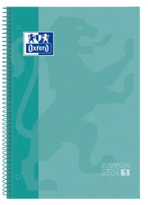 Oxford Cuaderno Espiral A4+ Cuadriculado 5x5mm 80 Hojas Tapa Dura Color Ice Mint