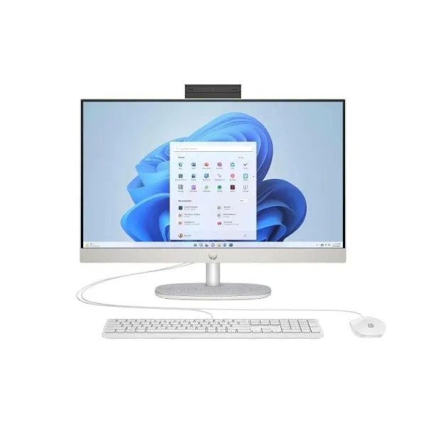 Hp 27-Cr0105Ns All-In-One Intel Core I5-1335U - 8Gb Ddr4 - 512Gb Ssd - 27" Fhd Tactil - Windos 11 Home - Color Blanco + Teclado Qwerty (Es) Y Raton