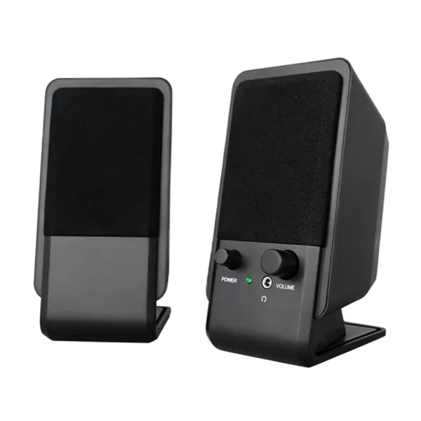 Ewent Altavoces Estereos De Sobremesa De 12W - Alimentacion Usb - Jack De 3.5Mm - Control De Volumen - Color Negro