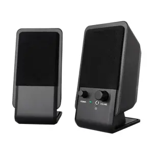 Ewent Altavoces Estéreo de Sobremesa 12W USB y Jack 3.5mm - Color Negro