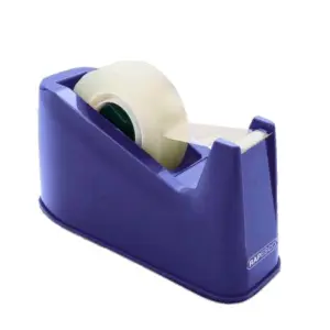 Rapesco Portarollos para Cinta Adhesiva 19mm x 66m con Base de Goma Antideslizante - Color Azul
