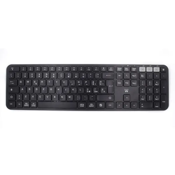 Ewent Teclado Inalambrico - Modo Ahorro De Energia - Disposicion Italiana Qwerty It - 1X Bateria Aaa (Incluida) - Alcance Hasta 10M - Color Negro