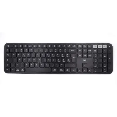 Ewent Teclado Inalámbrico QWERTY IT - Modo Ahorro Energía - Alcance 10m - Negro