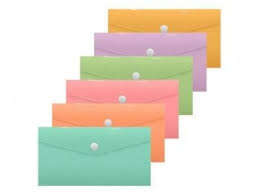 Bismark Sobre Portadocumentos - Medidas 240X125Mm - Cierre De Broche - Fabricado En Polipropileno - Colores Pastel Surtidos