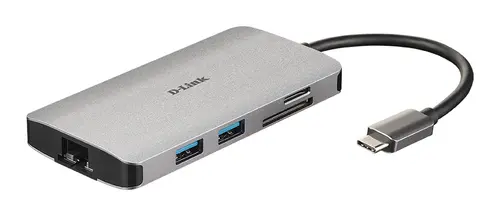 Docking Usb-C D-Link Dub-M810 A 1Xhdmi 4K 1Xusb-C Pd 100W Thunderbolt 3 3Xusb-A 3.0 1Xgb Rj45 1Xlector De Tarjetas