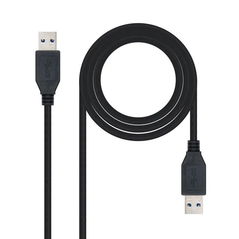 Nanocable Cable Usb 3.0, Tipo A/M-A/M, Negro, 1M