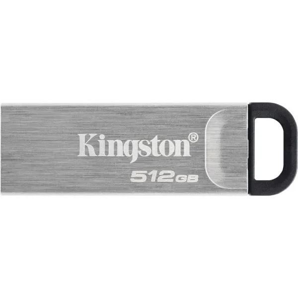 Kingston Datatraveler Kyson Memoria Usb 512Gb - 3.2 Gen 1 - 200 Mb/S En Lectura - Diseño Metalico - Color Plata (Pendrive)