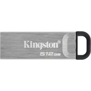 Kingston DataTraveler Kyson Memoria USB 512GB - 3.2 Gen 1 - 200 MB/s en Lectura - Diseño Metalico - Color Plata (Pendrive)