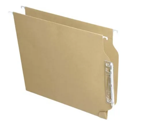 Fade Carpeta Colgante Visor Lateral Aku Kraft Cartulina A4 Lomo "V" Con Etiquetas -25U-