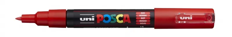 Posca Pc-1M Marcador De Pintura - Punta Conica 0.7Mm - Tinta Base Al Agua - No Permanente - Resistente A La Luz - Inodoro - Ideal Para Carteleria Y Decoracion - Color Rojo