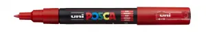 Posca PC-1M Marcador de Pintura Rojo 0.7mm Punta Cónica Tinta Base Agua Inodoro