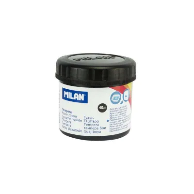 Milan Bote de Témpera 40ml Secado Rápido Mezclable Color Negro