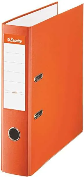 Esselte Archivador de Palanca Folio 75mm Naranja Capacidad 500 Hojas