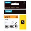 Dymo Cinta De Etiquetas Industrial Adhesiva ID1-19 Negro Sobre Naranja 19mm x 5.5m Vinilo Rotuladora Rhino