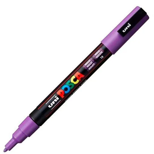 Posca Marcador  Pc-3M Punta Cónica 0,9 - 1,3 Mm Violeta
