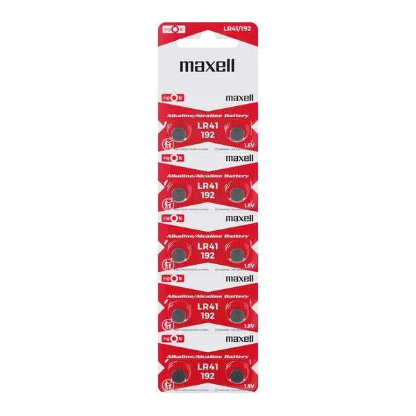 Maxell Pilas LR41 1.5V Blister de 10 Unidades