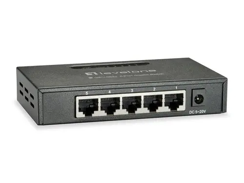 Switch Level One Gigabit Carcasa Metalica No Gestion 5P 10/100/1000 Geu-0523