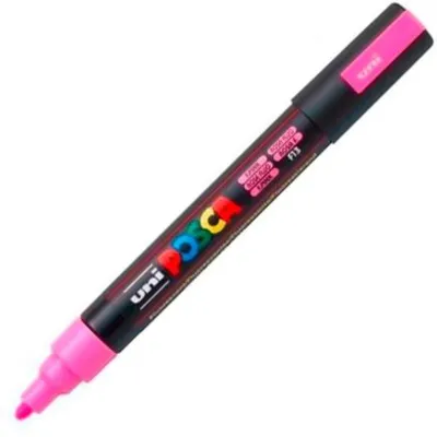 Posca Pc-5M Marcador No Permanente Punta Bala Fluor Rosa