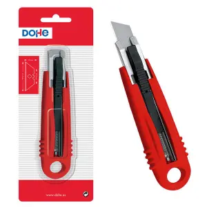 Dohe Cutter Retráctil de Plástico con Guía Metálica y Sistema de Seguridad - 150mm