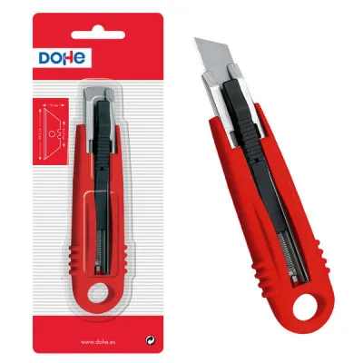 Dohe Cutter Retráctil de Plástico con Guía Metálica y Sistema de Seguridad - 150mm
