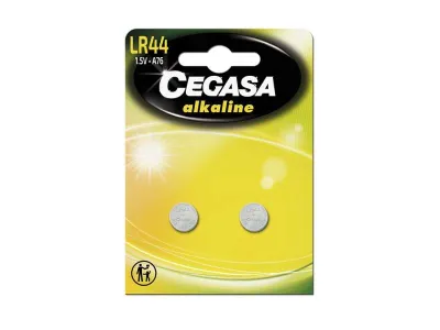 Cegasa LR44 Pack de 2 Pilas 1.5V para Mandos a Distancia y Juguetes
