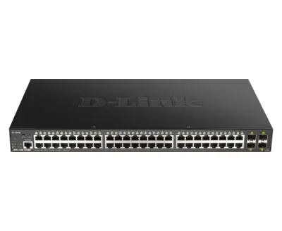 Switch Semigestionable D-Link Dgs-1250-52Xmp/E 48P Giga Poe (370W) + 4P 10G Sfp+ Capacidad De Switching 176Gbps