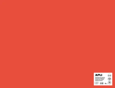 Apli Cartulina Roja 50 x 65 cm 170 g - Paquete de 25 Hojas