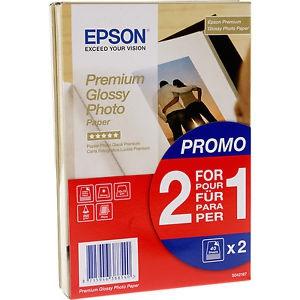 Epson Papel Premium Glossy Photo 255 Gr, 10 X 15Cm, 40H. Promoción 2X1