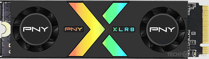 Pny Cs3150 Disco Duro Solido Ssd M2 1Tb Nvme Pcie Gen5 X4 Con Disipador Termico -  Iluminacion Rgb - Color Negro