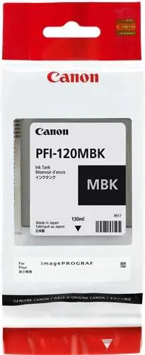 Canon PFI120 Cartucho de Tinta Original Negro Mate