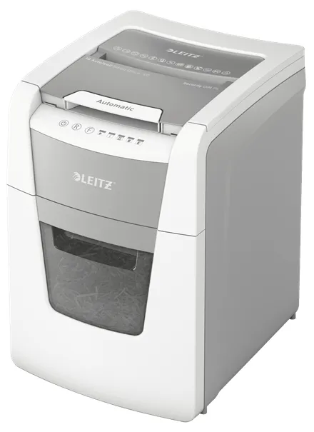 Leitz IQ 100 Autofeed P4 Destructora Automática de Papel P-4, 100 Hojas, 34L, Blanco/Gris