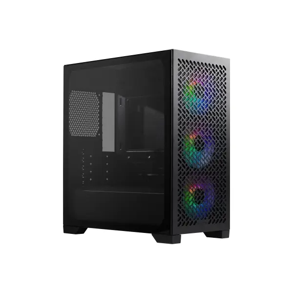 Cooler Master Elite 302 MicroATX Case - 3x 120mm ARGB Fans - USB-C, USB-A, Audio, Black