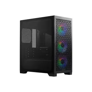 Cooler Master Elite 302 MicroATX Case - 3x 120mm ARGB Fans - USB-C, USB-A, Audio, Black