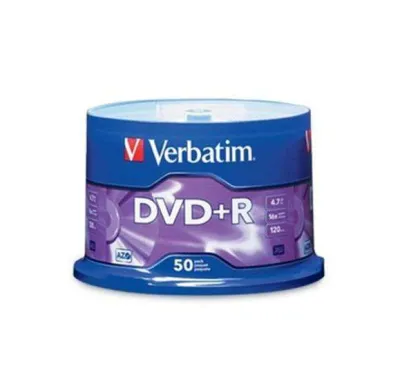 Verbatim DVD+R 4.7GB 16X 50 Pack Spindle Superficie Mate Plata