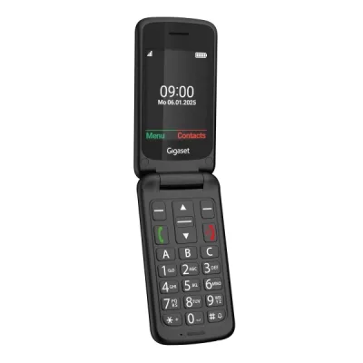Gigaset GL595 Teléfono Móvil para Mayores 2.8" Tipo Concha IP44 Carga Negro